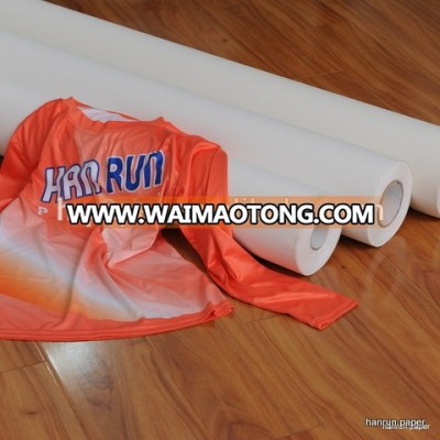 3'' core 100gsm 100m 120m 36''/44''/64'' heavy sticky high tacky sublimation paper roll papel For Spandex