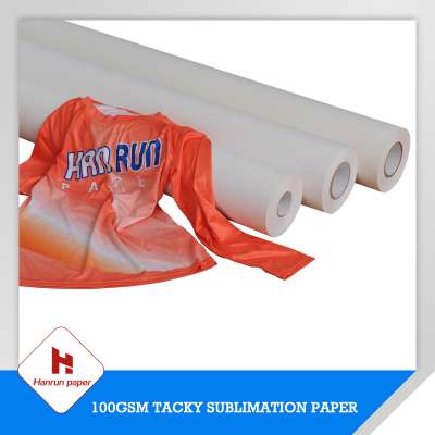 100GSM Tacky/Sticky Sublimation Transfer Paper Roll for Spandex